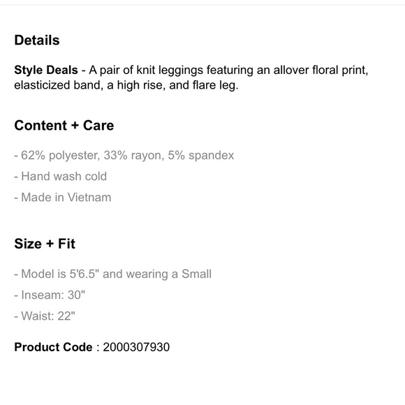 NWT Forever 21 stretch floral flare pants - Picture 4 of 6